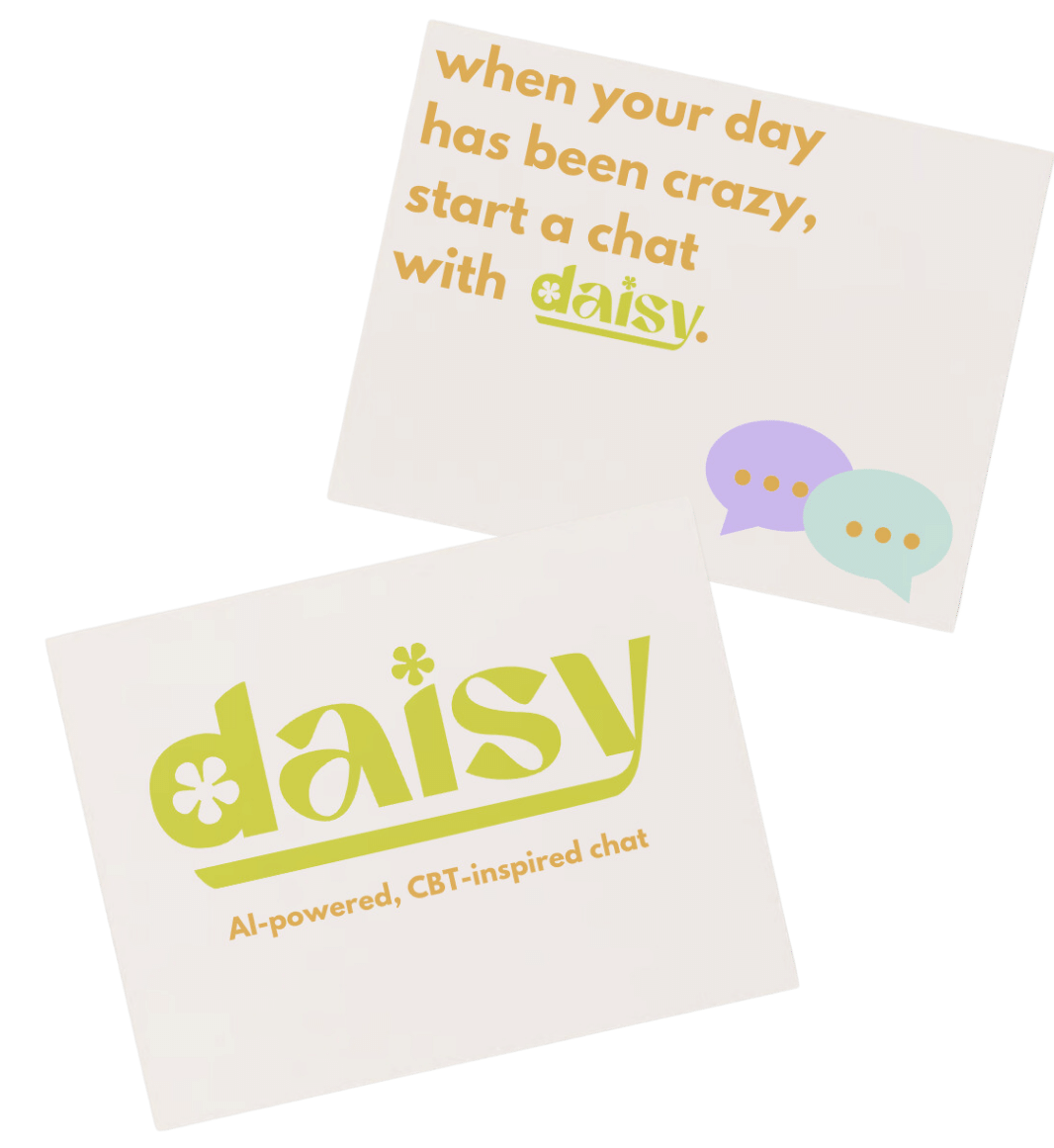 Daisy GPT print materials designed by startup branding agency Growth Story