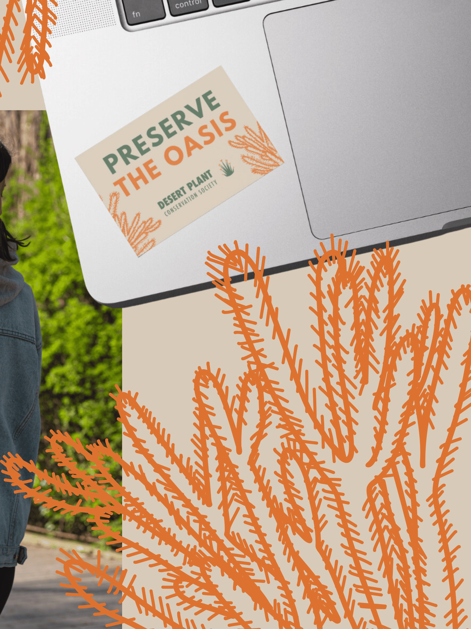 Desert Plant Conservation Society logo with custom illustrations