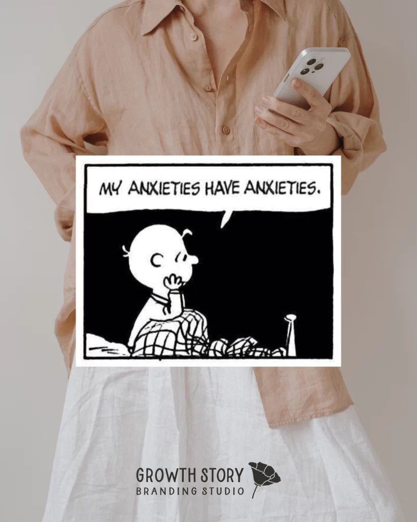 a peanuts snip about anxiety