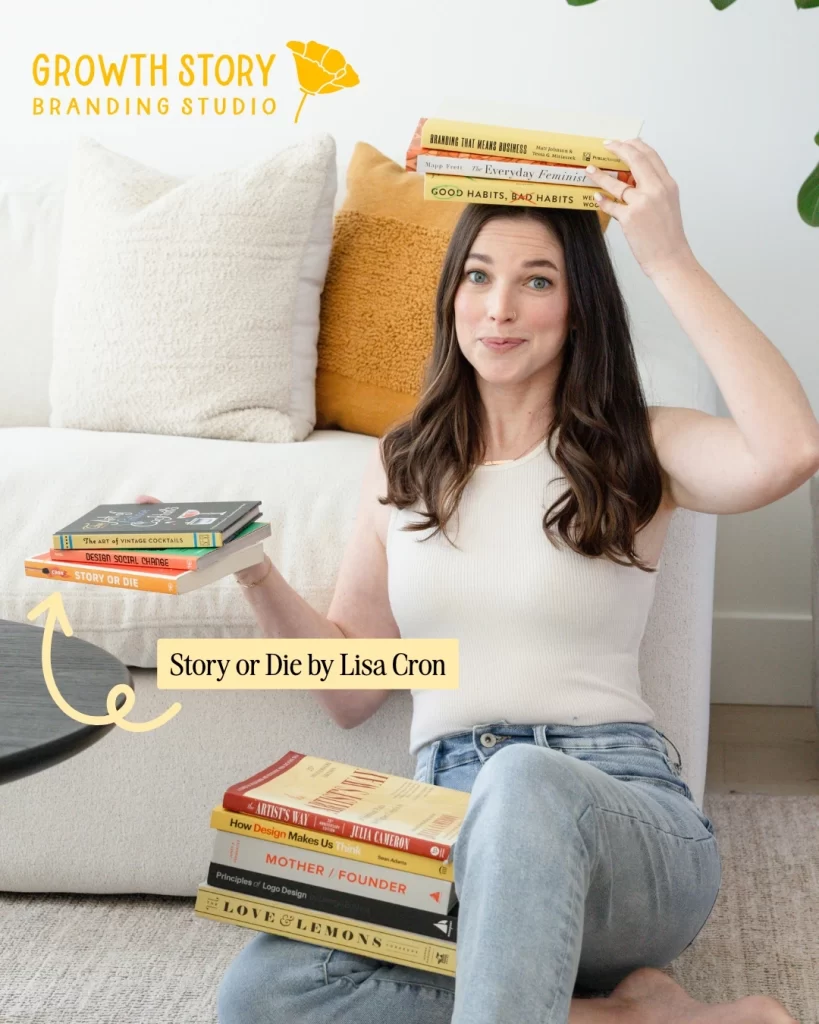 growth story founder allie gibson holds many books including story or die by lisa cron