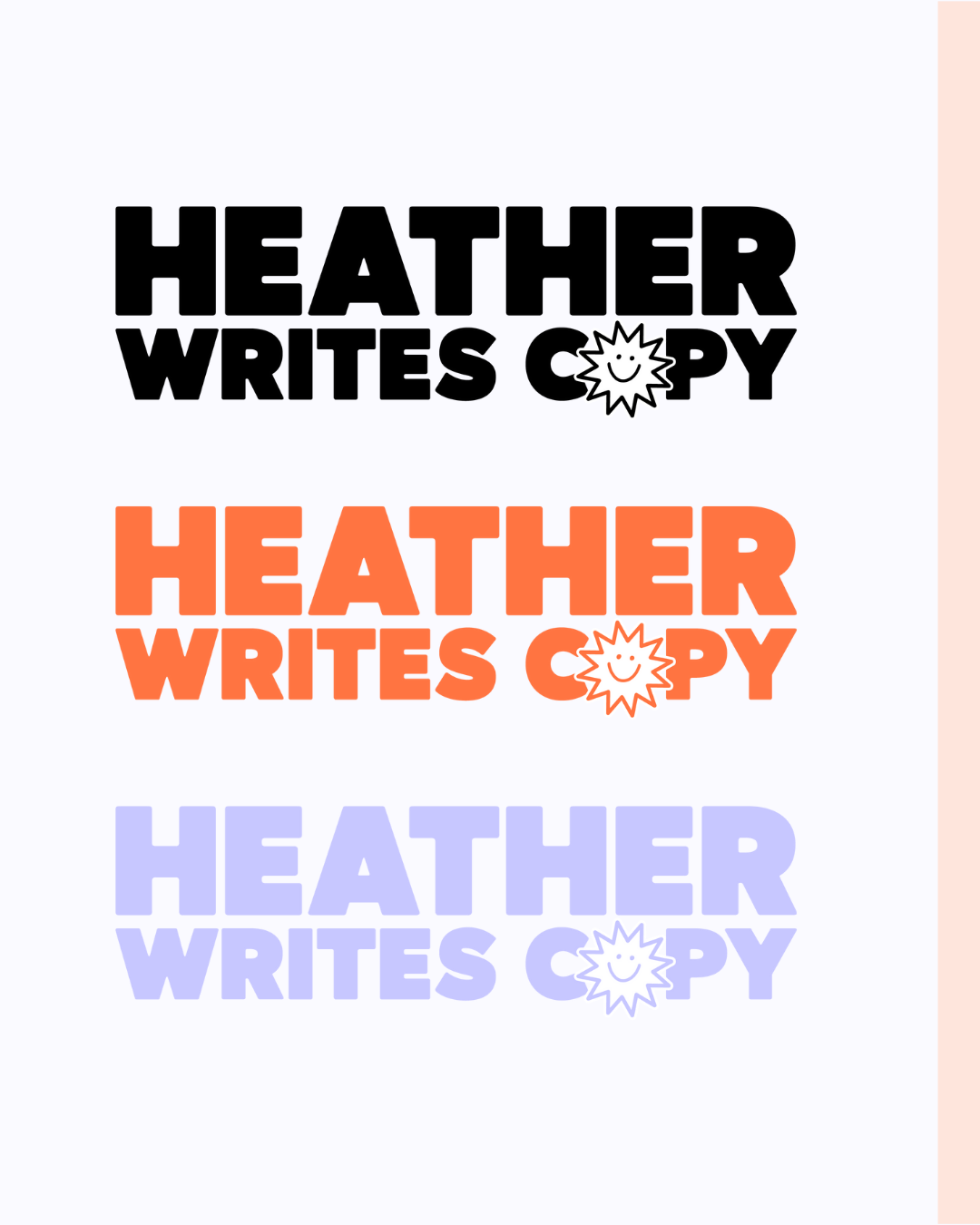 Heather Writes Copy logo variations by growth story copywriter branding