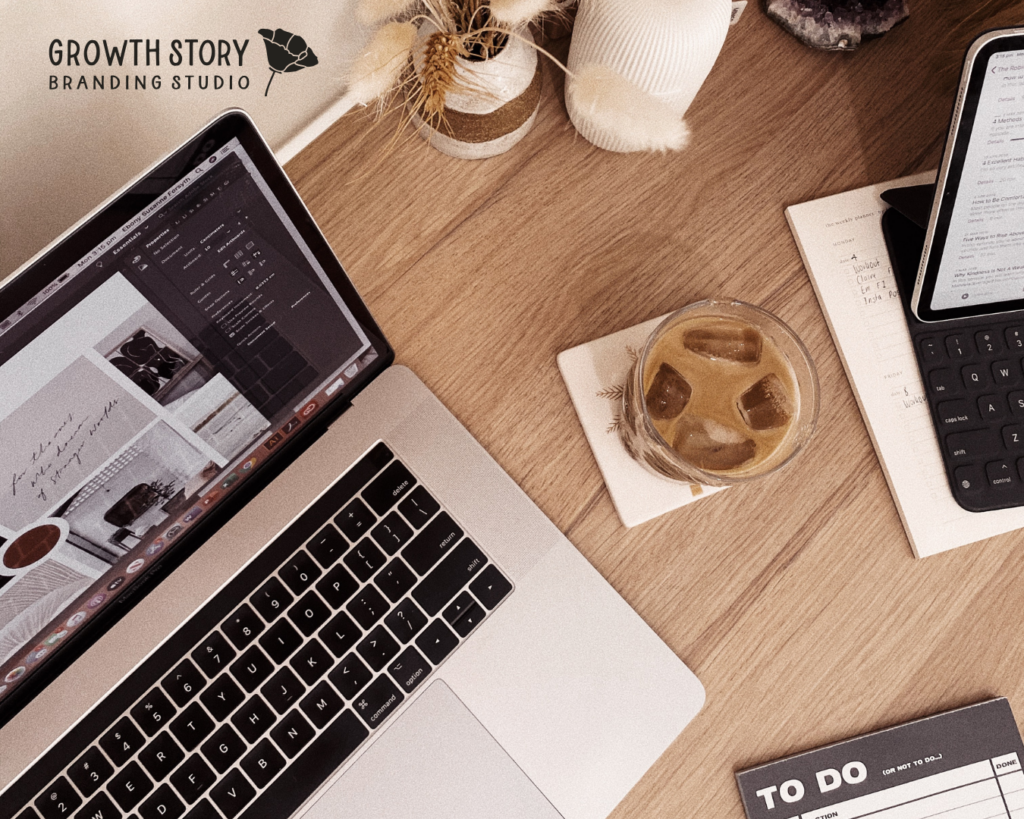 an aesethetic workspace with scandinavian accents