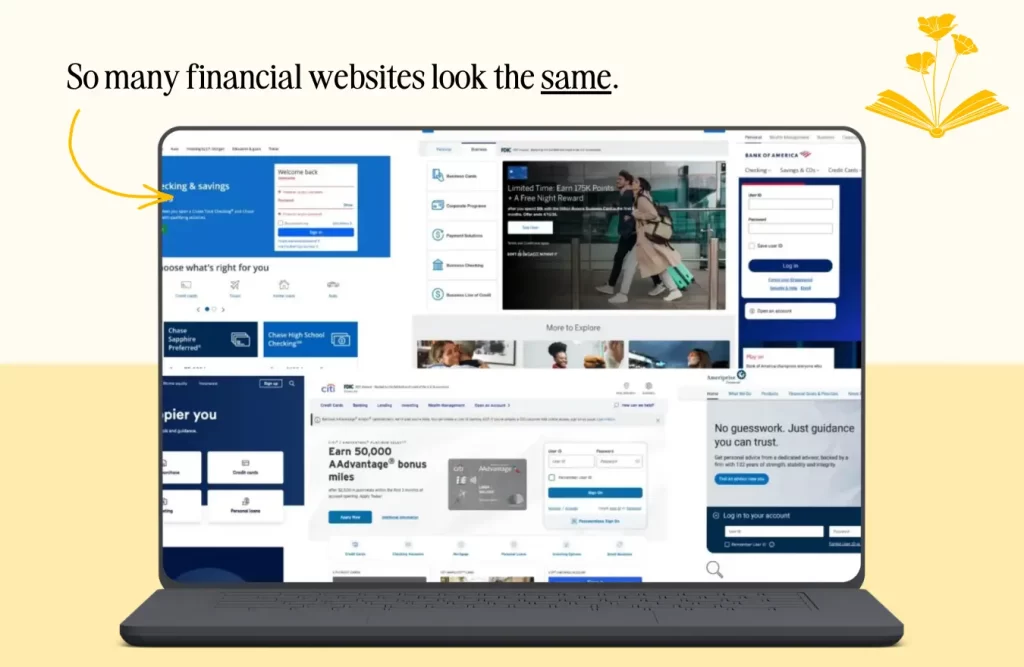 Popular financial firms color palette causing the brands to blend in