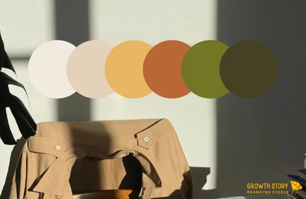 Color palette for financial services business