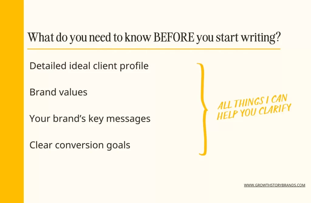 What to know before you start writing your website