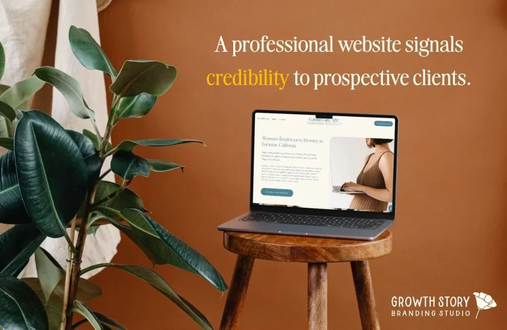 Growth Story website design for a law firm, signaling credibility